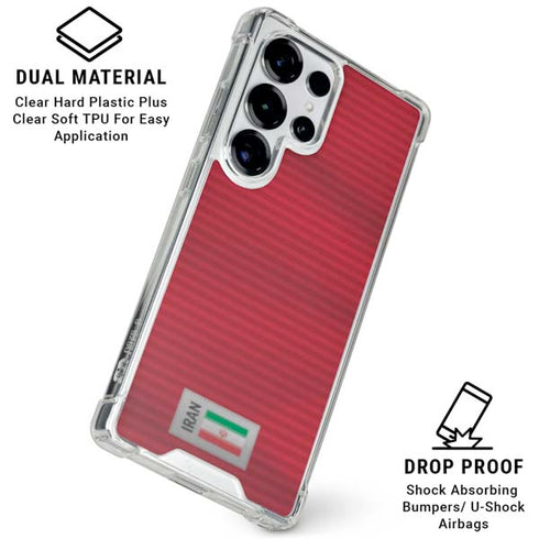 Iran Soccer Flag Galaxy S25 Ultra Clear Case